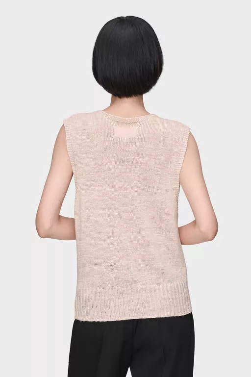 Gardening hemp knit vest - Waistcoats