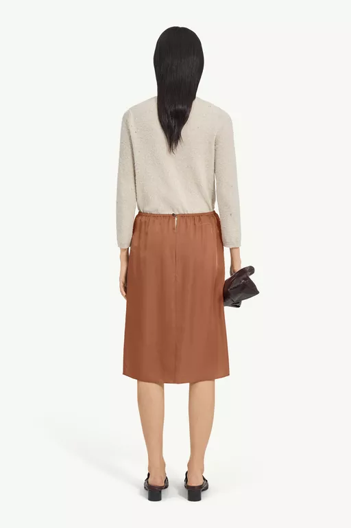 Satin Midi Skirt - Midi Skirts