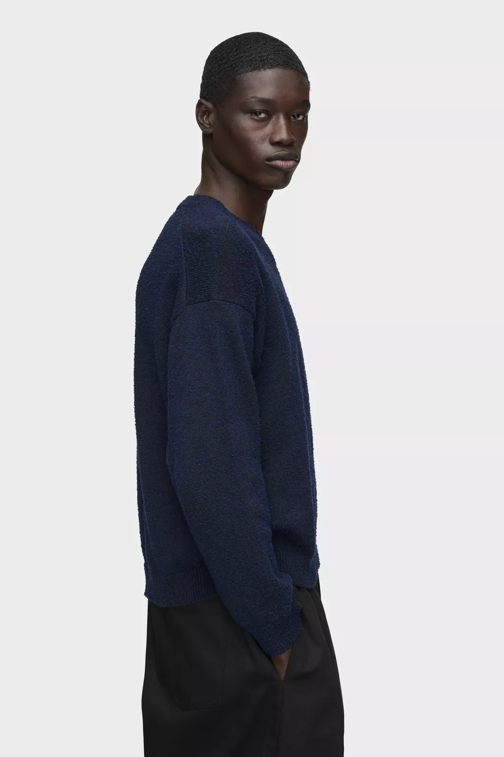 Navy Blue V-neck sweater | Maison Margiela Official
