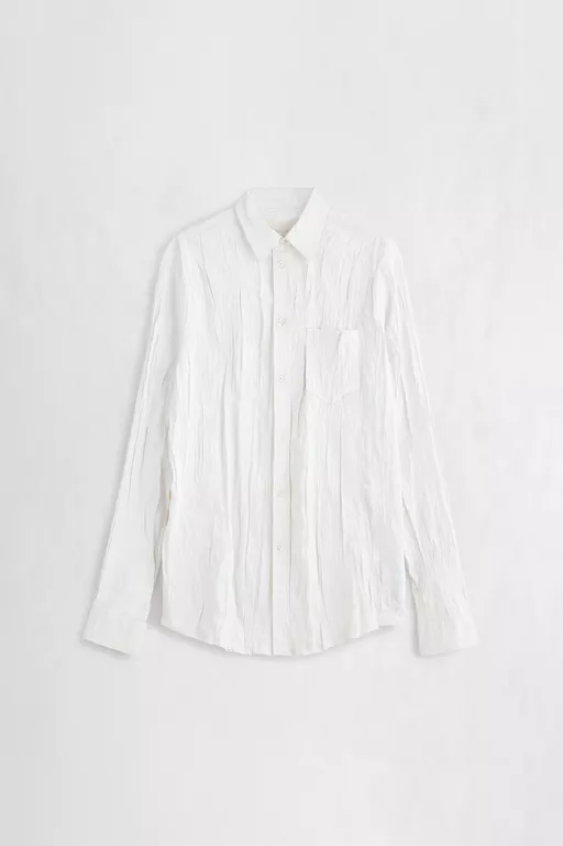 Bianchetto Crinkled Shirt - Long-sleeved Shirt