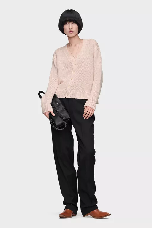 Gardening hemp knit cardigan - Cardigan