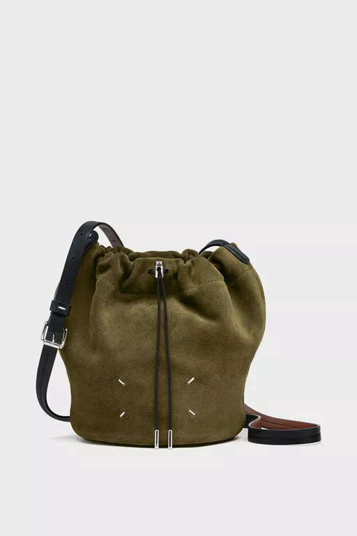 Drawstring Crossbody Bucket