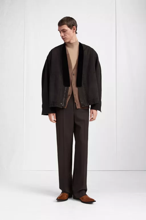 V-Neck Cotton Jacket - Jackets