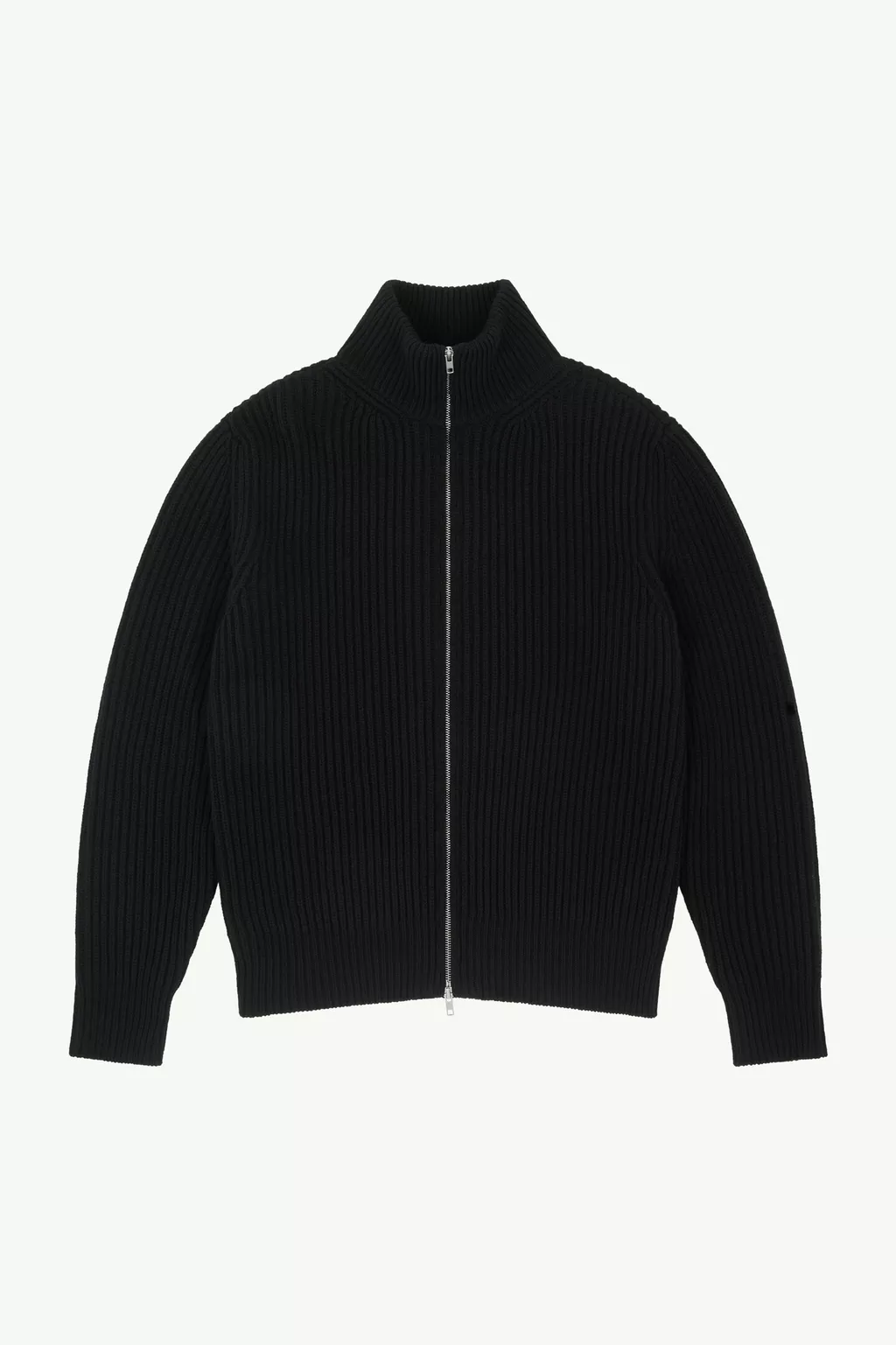 Black Ribbed knit jacket | MM6 Official