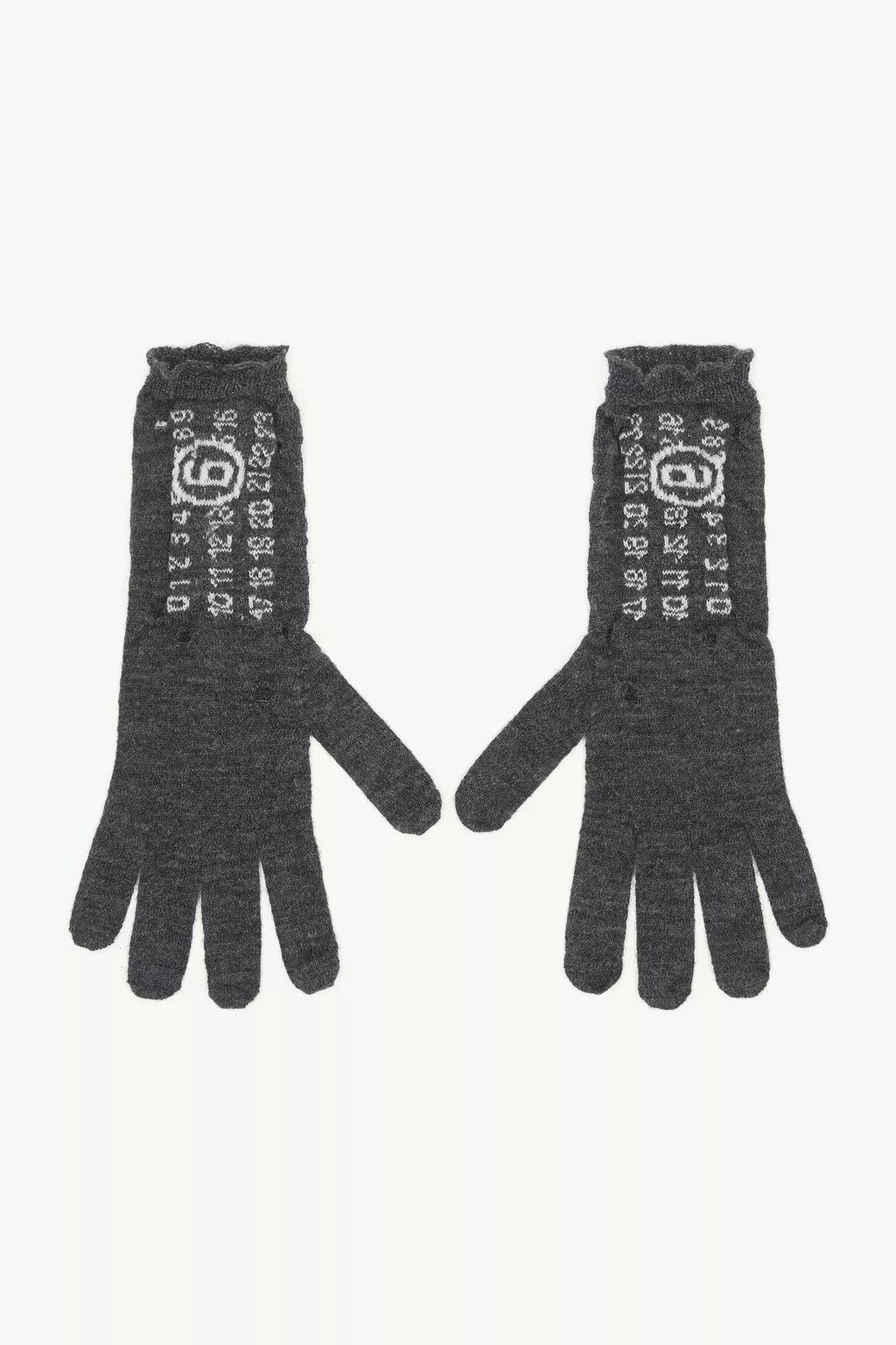 Gray Wool gloves | MM6 Official