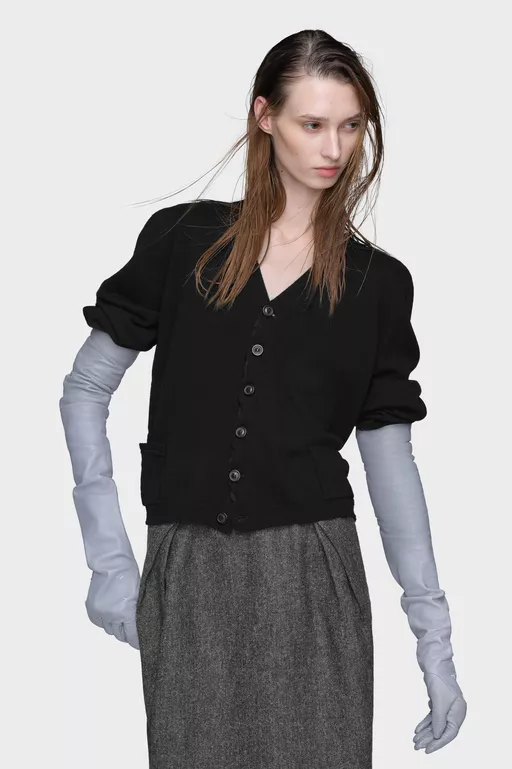 Wool v-neck cardigan - Cardigan