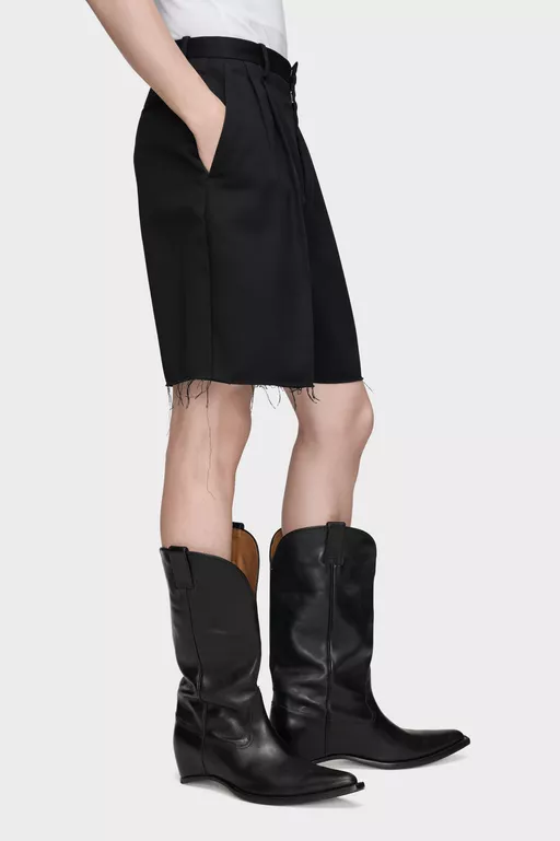 Tailored Cotton Shorts - Shorts