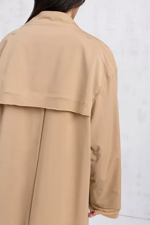 Fusion Draped Cupro Coat - Raincoats