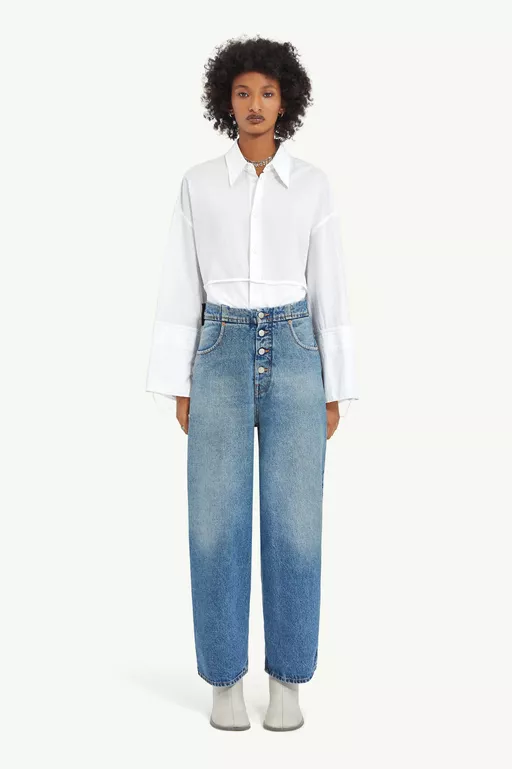 Light Blue Denim Trousers - Denim