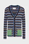 Mist - Striped Wool Cardigan