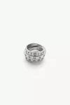 Polished palladio - Triple Logo Numeric Signature Ring