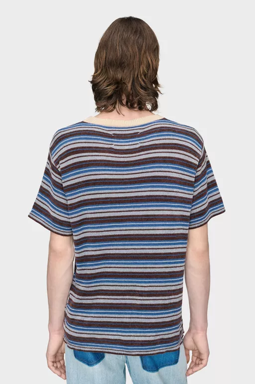 Striped Wool Crewneck Sweater - Knitwear