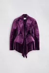 Purple - Fusion Velvet Structured Blazer