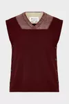 Bordeaux - Two-Tone Virgin Wool Vest