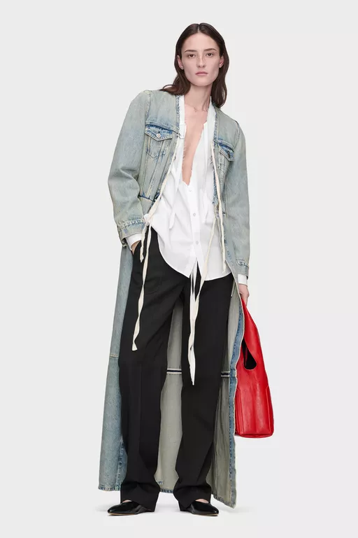 Denim Maxi Coat - Coats