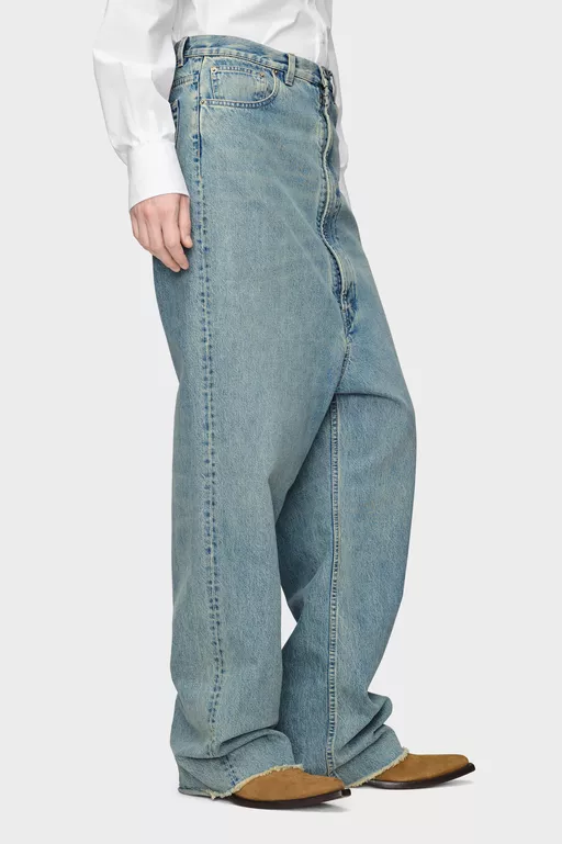 Dropped-Rise Denim Jeans - Denim