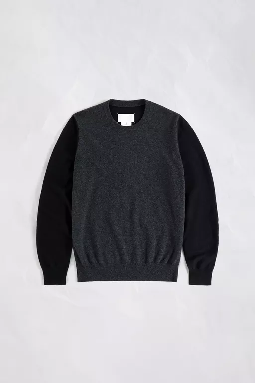 Two-Tone Wool Crewneck - Crewneck