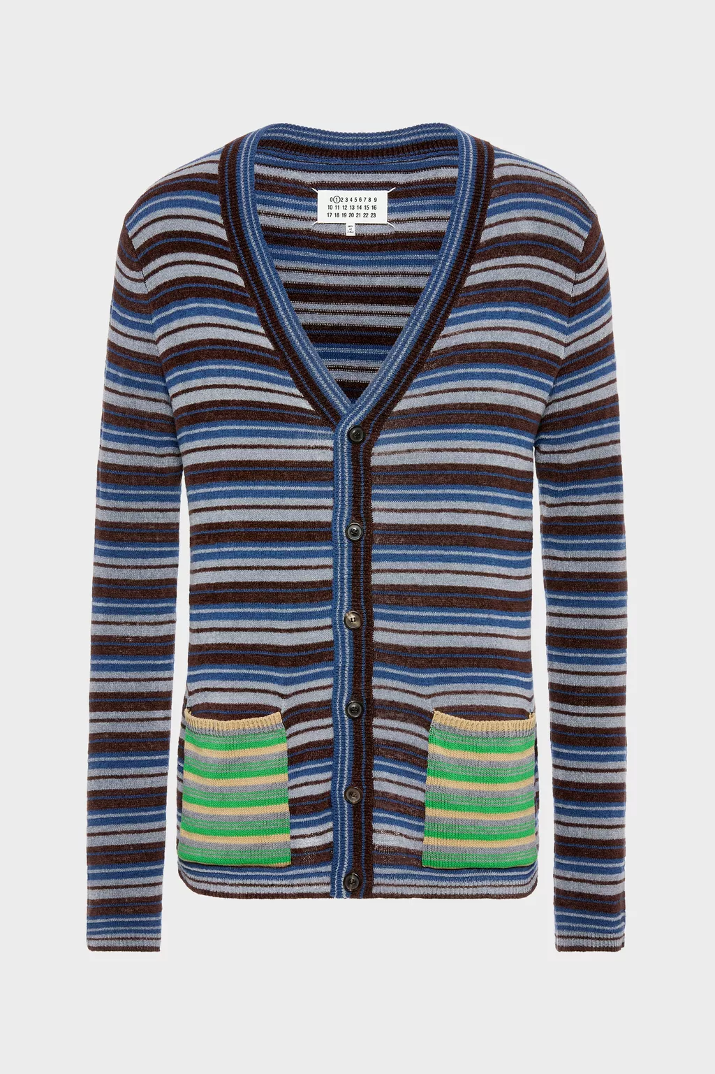 Mist Striped Wool Cardigan | Maison Margiela Official