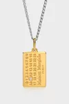 Gold - Numeric diamond pendant necklace