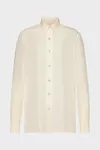 White - Silk Long-Sleeve Shirt
