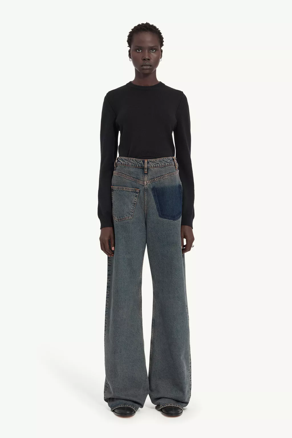 Gray Back-to-back jeans | MM6 Official