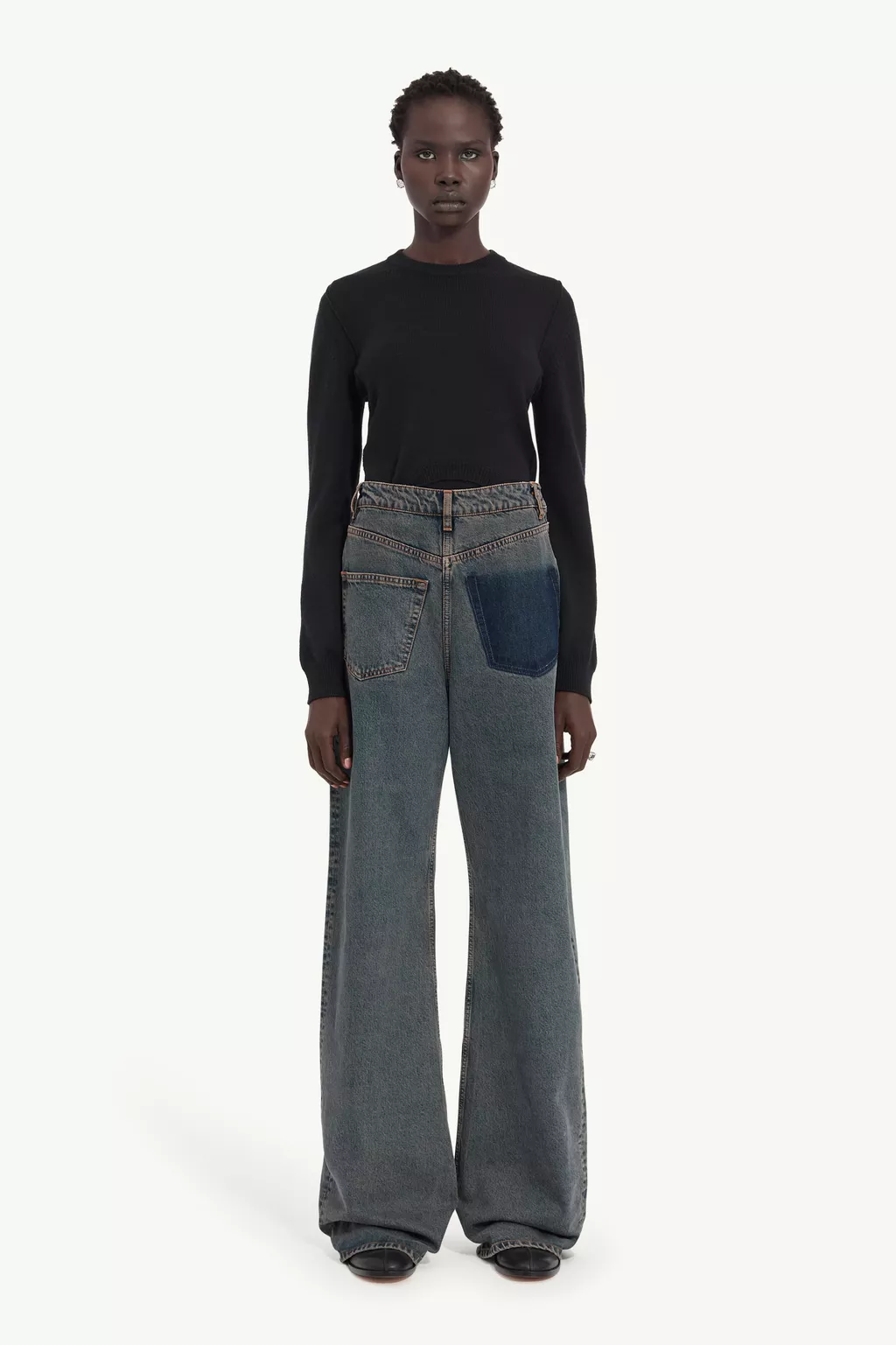 Gray Back-to-back jeans | MM6 Official