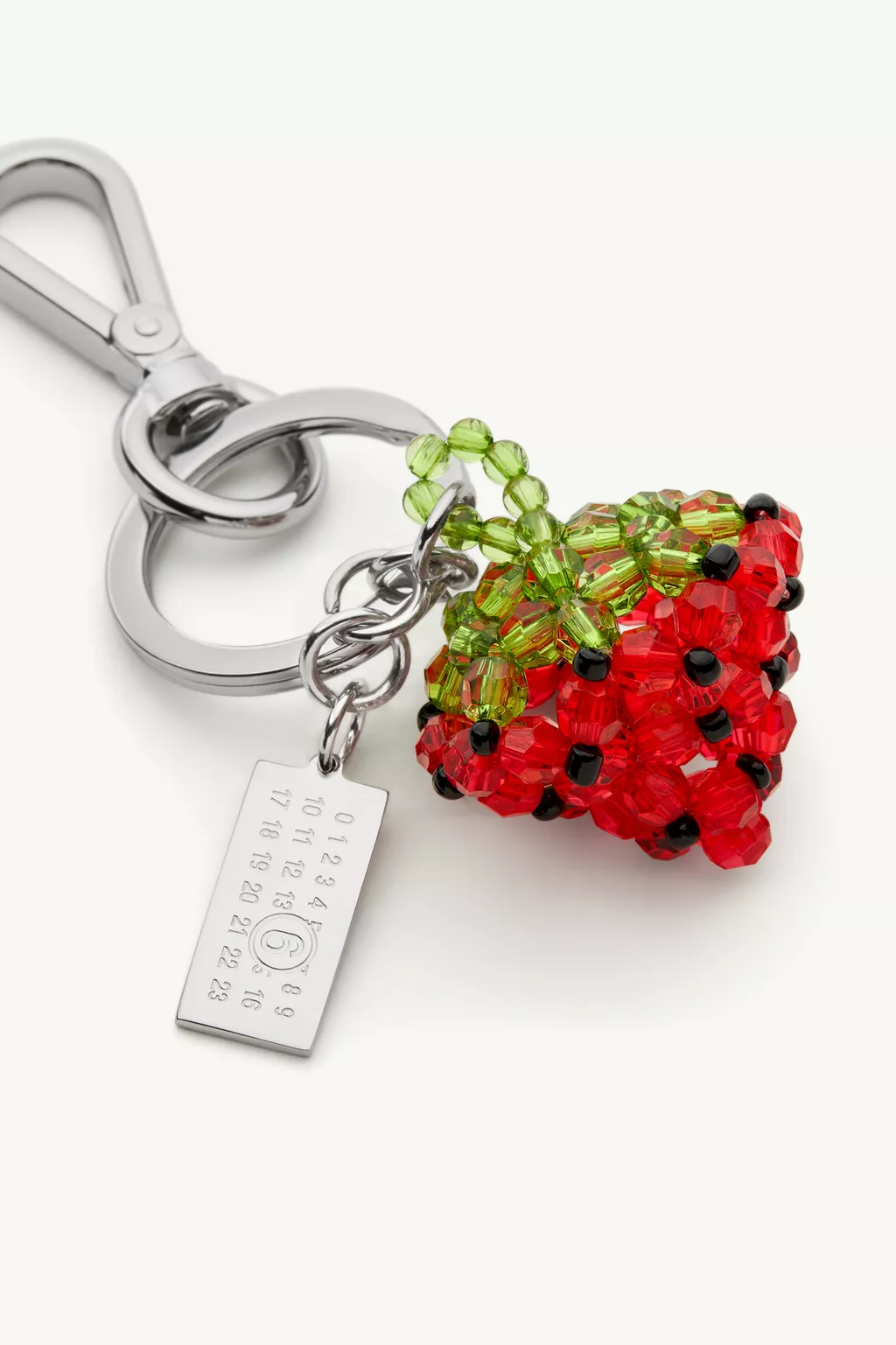 Red Strawberry Beaded Numeric Keyring | MM6 Official
