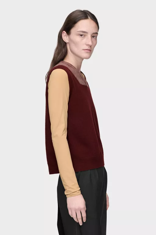 Two-Tone Virgin Wool Vest - Scarves