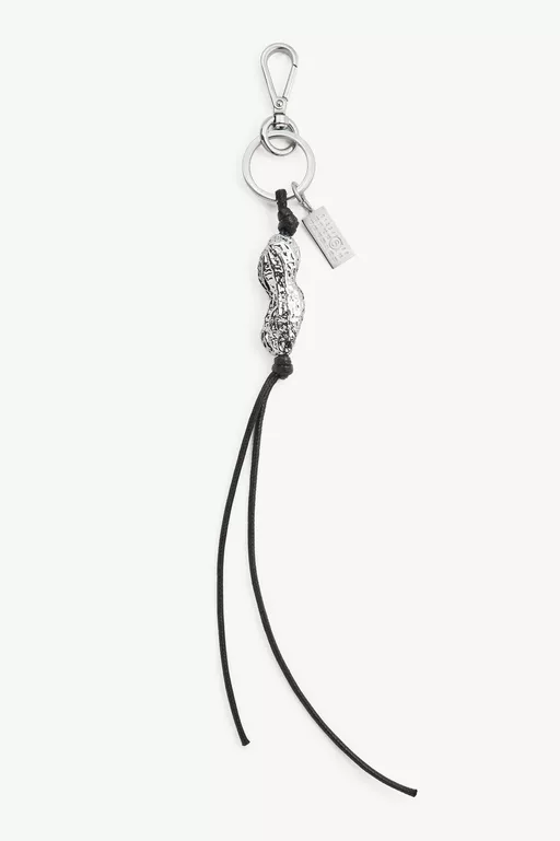 Leather lanyard keyring