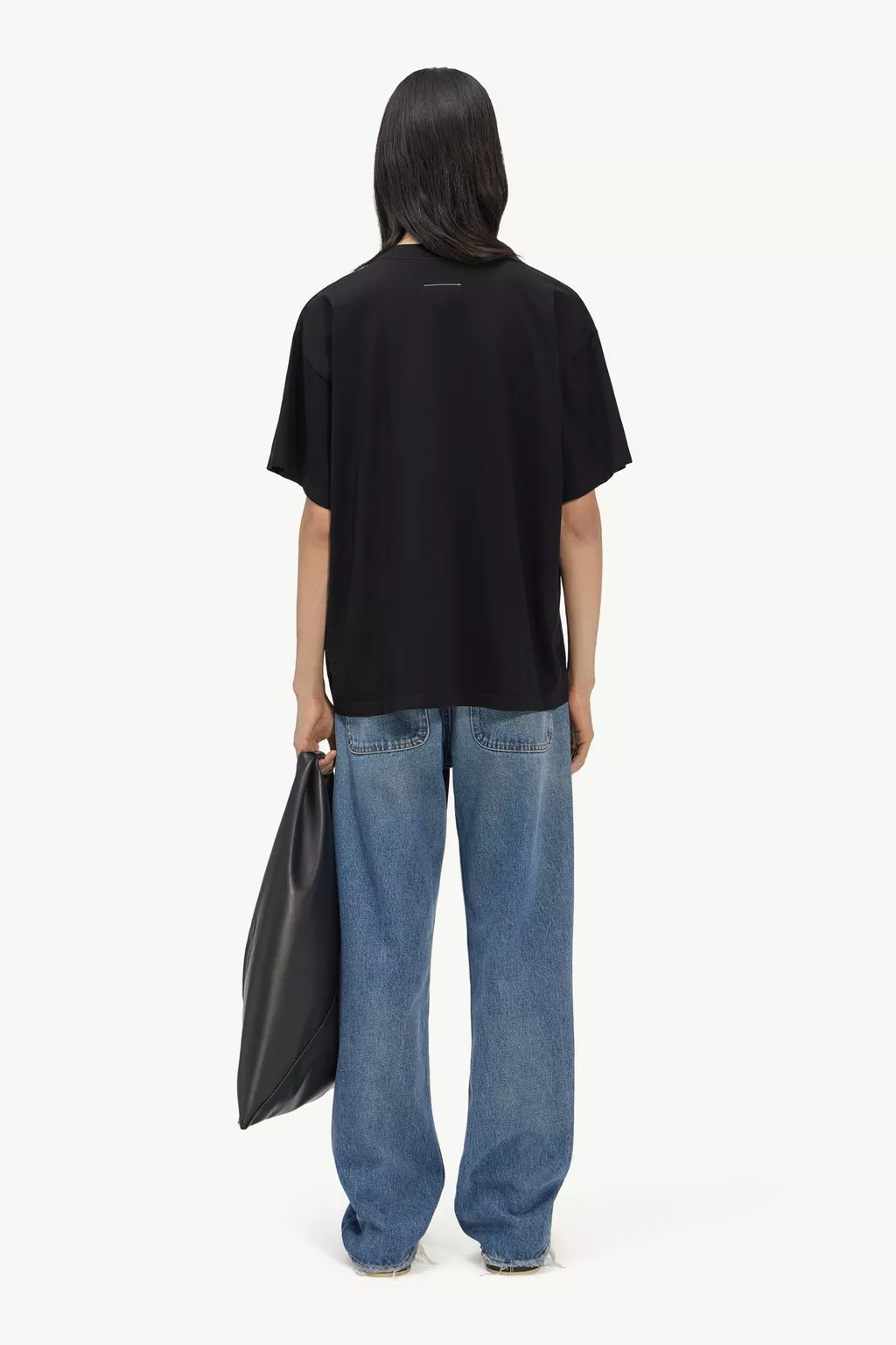 Black Zoom logo oversized T-shirt | MM6 Official