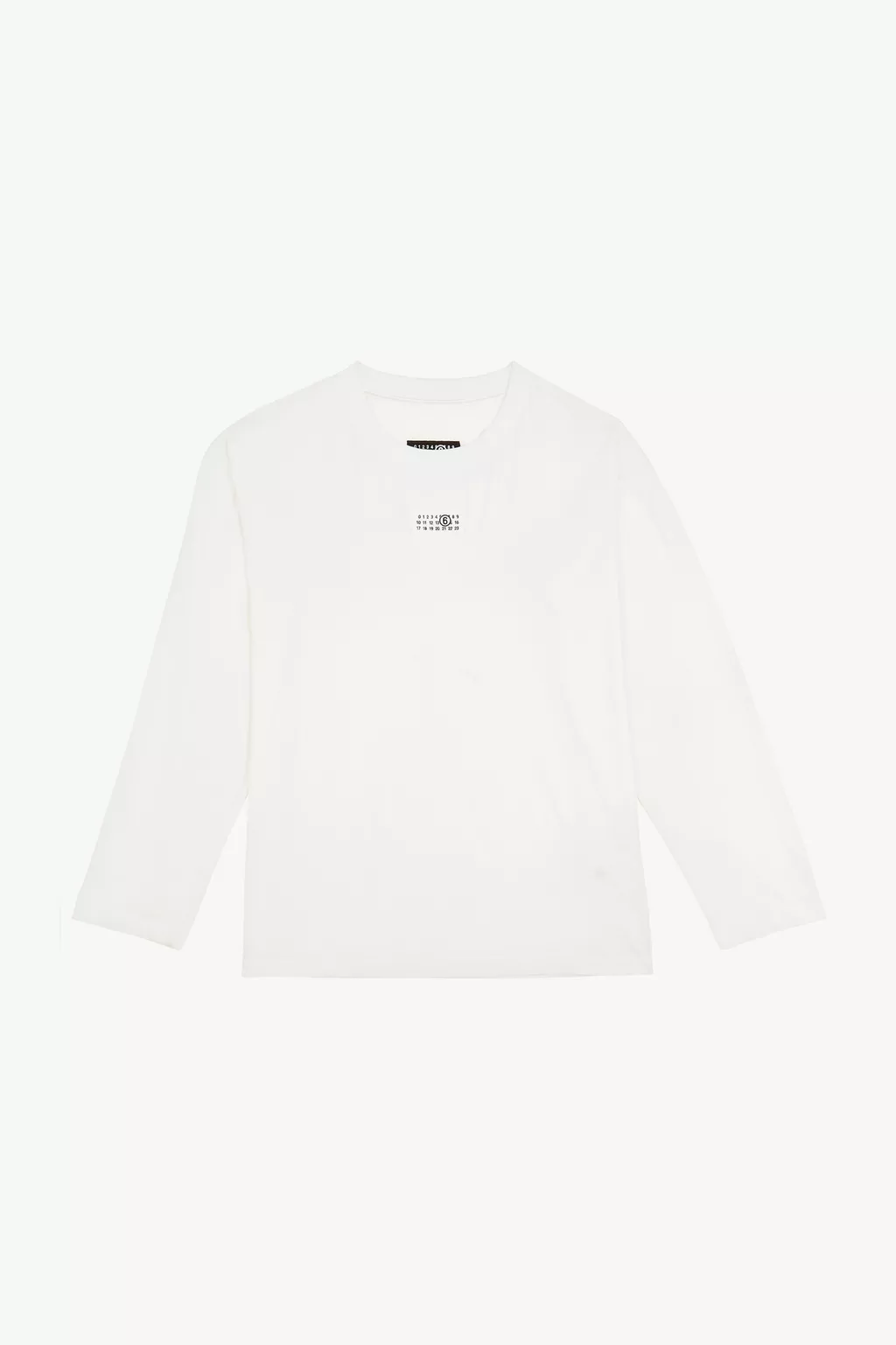 White Long Sleeved Numeric Signature T-Shirt | MM6 Official