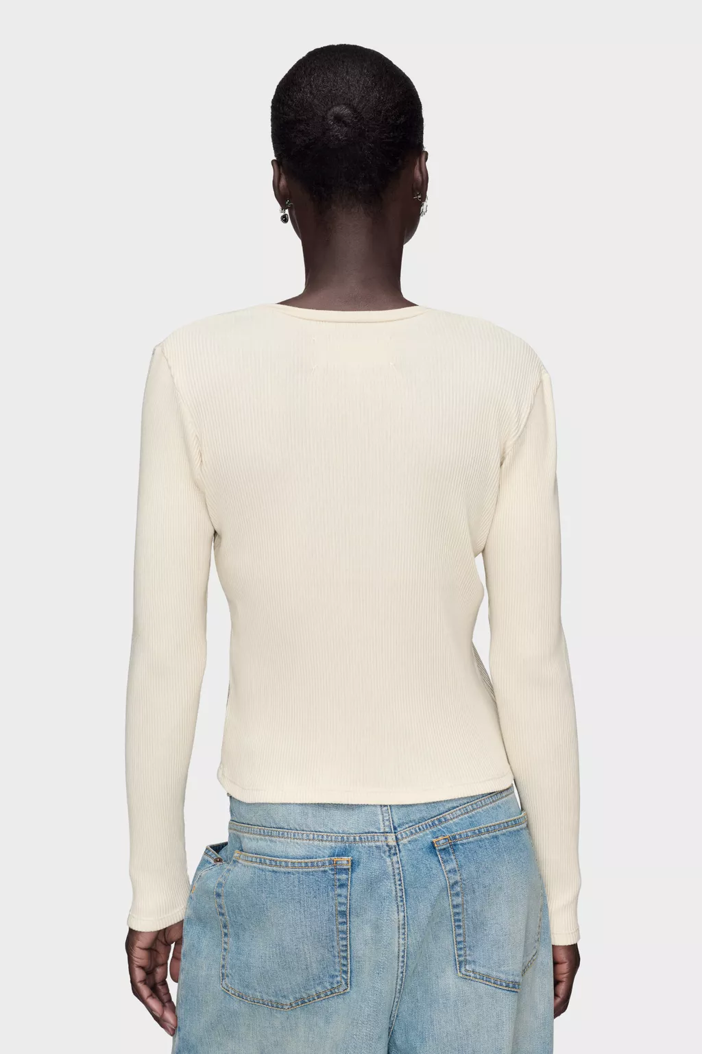 Dirty Wash Silver Print Long-Sleeve Top | Maison Margiela Official
