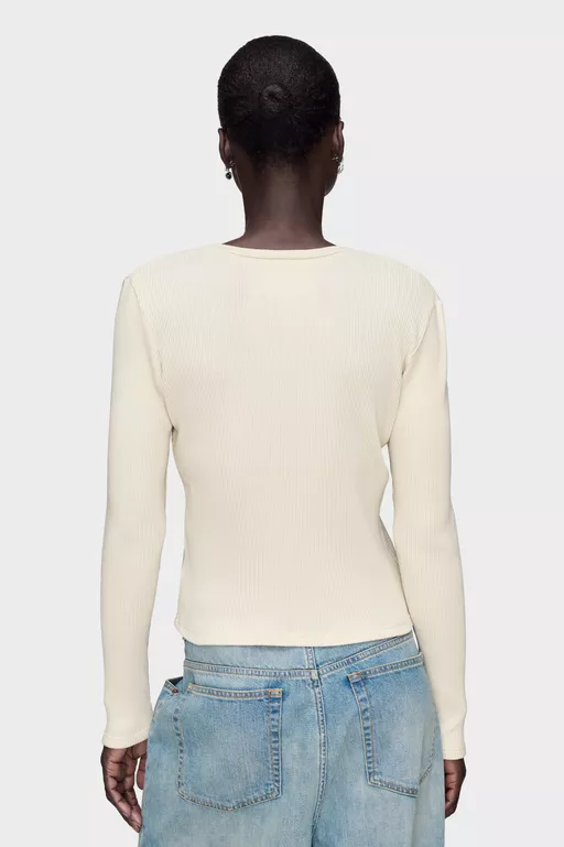 Silver Print Long-Sleeve Top - Short-sleeved Top