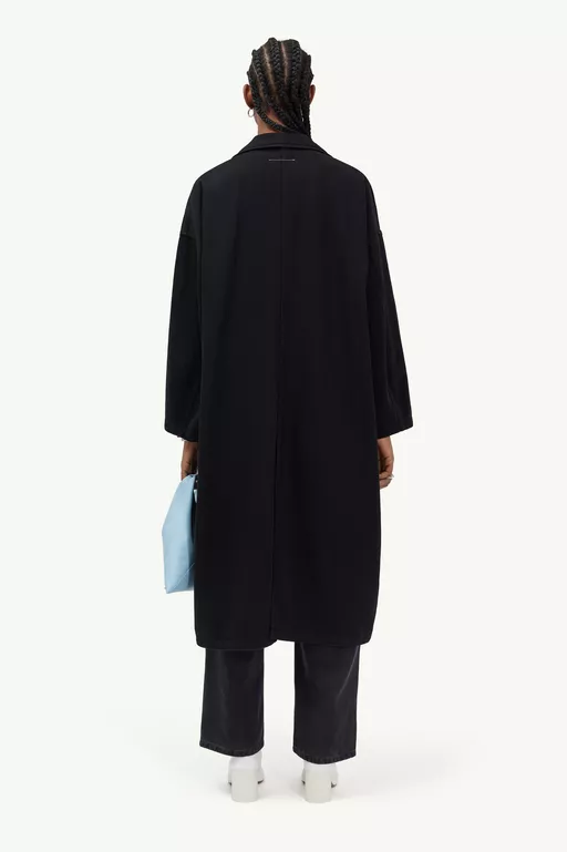 Oversized indigo denim coat - Coats