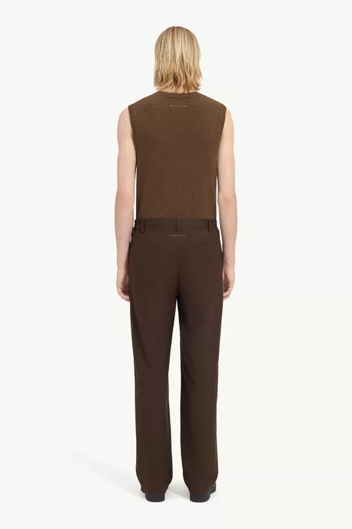 Pantaloni in tessuto camiceria di lana - Pantaloni