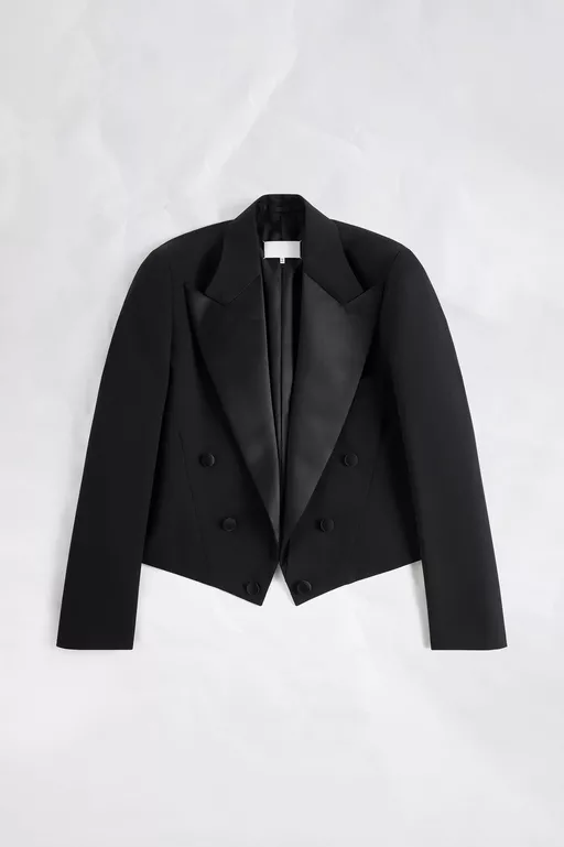 Kurzer zweireihiger Smoking-Blazer - Jacken