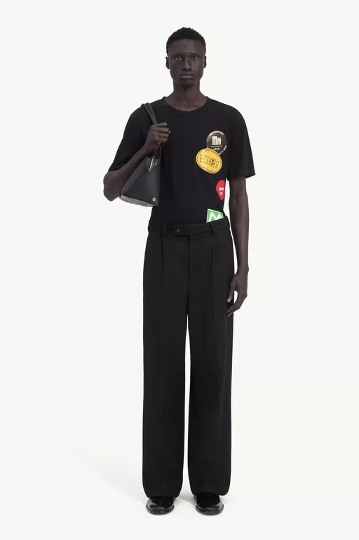 Soft flannel pleated trousers - Pants