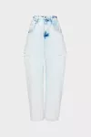 Light Indigo - Bleached Cut-out Jeans
