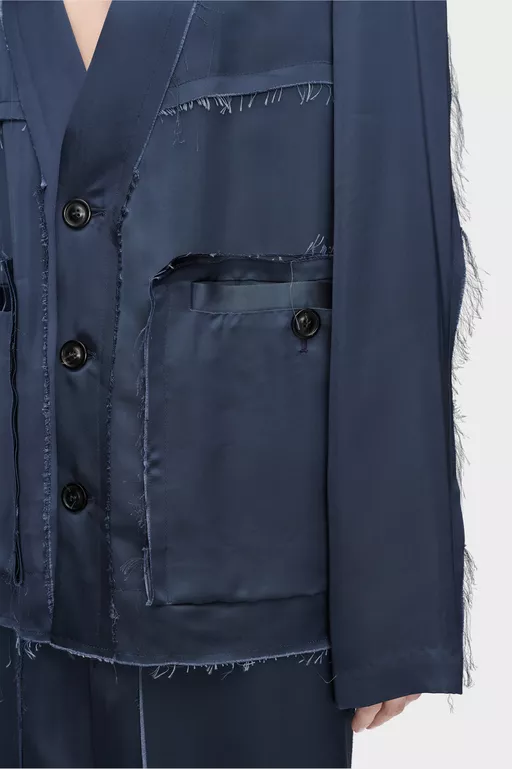 Patchwork Satin Jacket - Jackets
