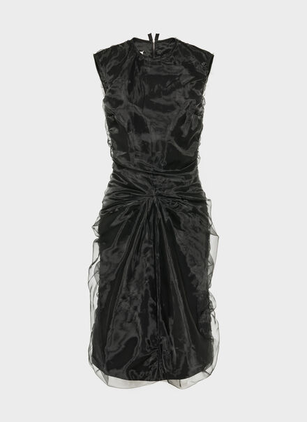 Gathered organza dress