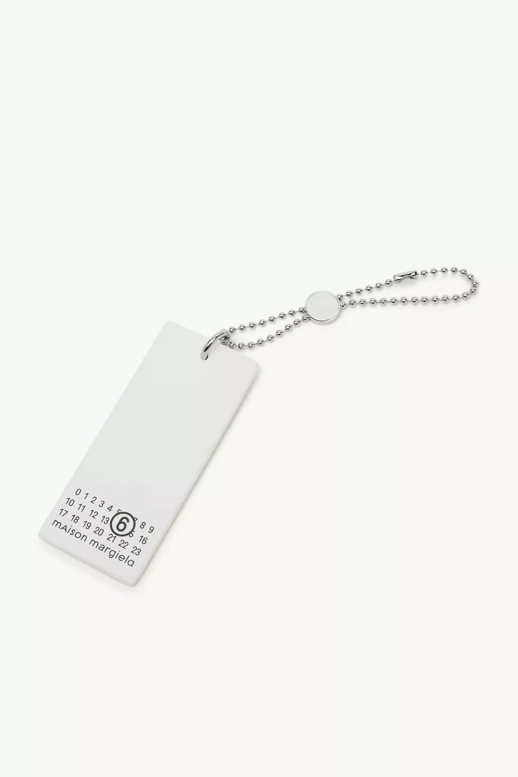 White Numeric Tag keyring | MM6 Official