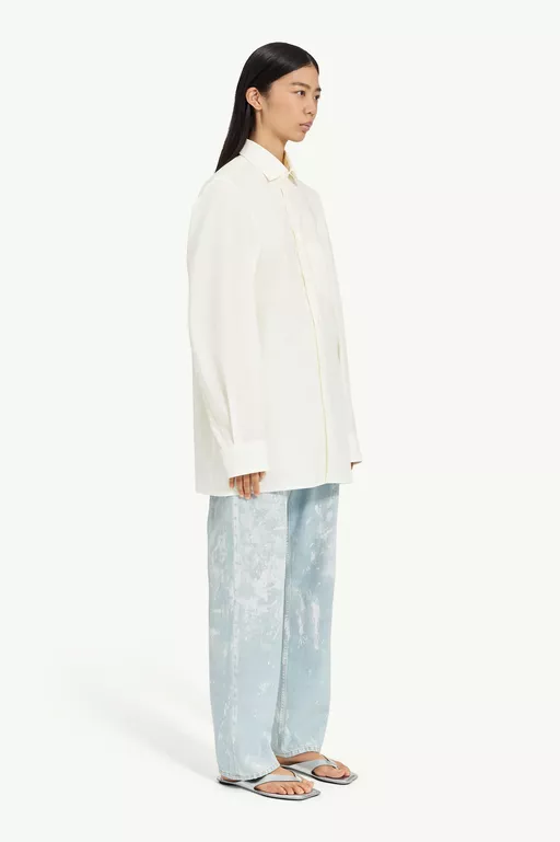 Flattened Cotton Poplin Shirt - Shirts