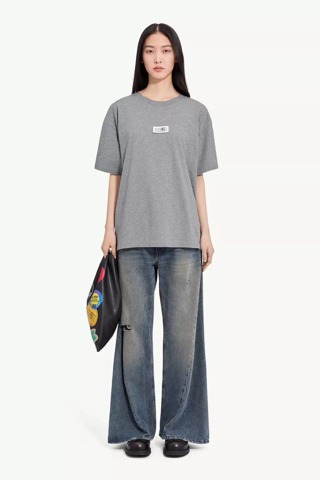 Gray Label cotton jersey T-shirt | MM6 Official