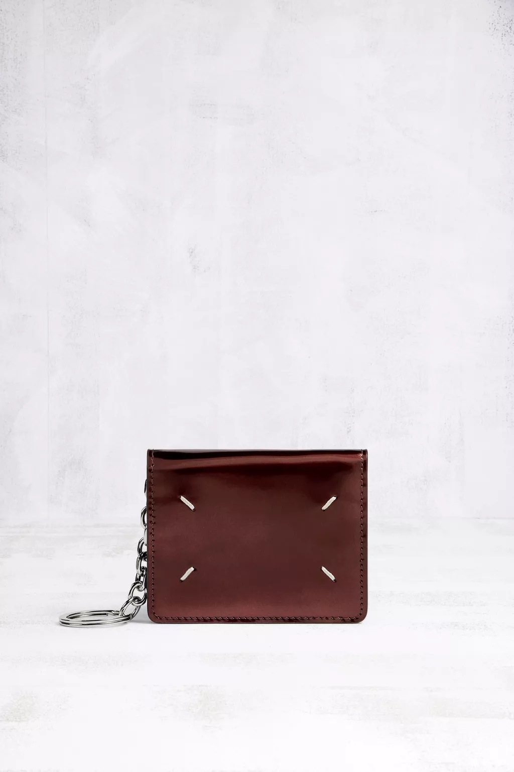 Bordeaux Four Stitches Keyring Wallet | Maison Margiela Official