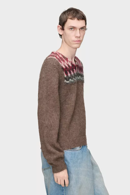 Alpaca Wool V-Neck Sweater - Overalls