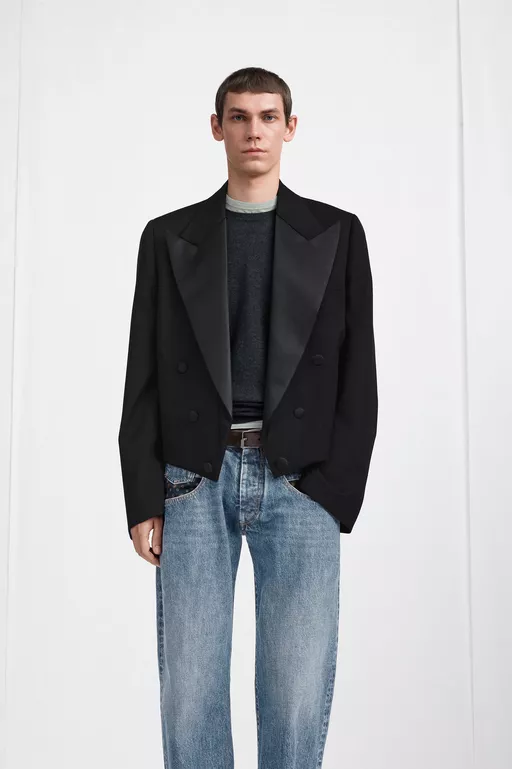 Kurzer zweireihiger Smoking-Blazer - Jacken