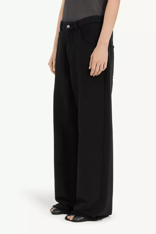 Wide-leg cotton trousers - Pants