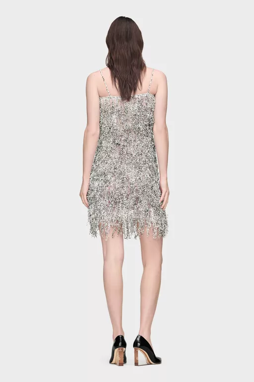 Dipped Dots Slip Dress - Mini Dress