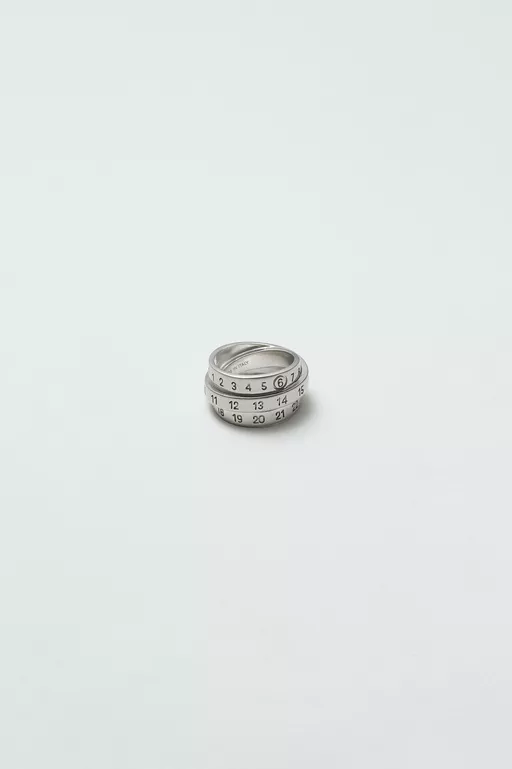 Triple Logo Numeric Signature Ring - Rings