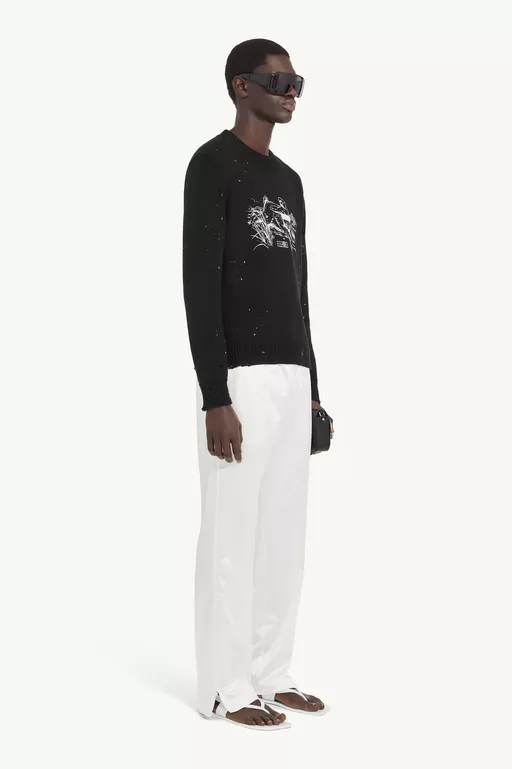 White Rabbit Print Jumper - Knitwear